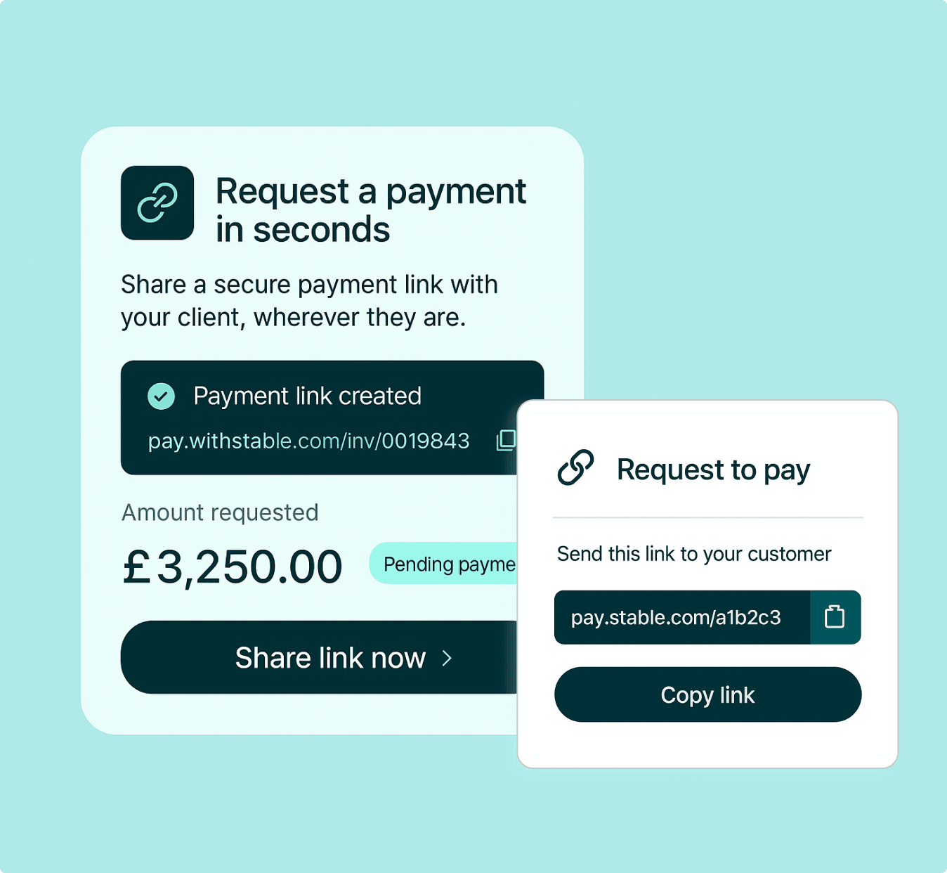 Drop a link. Get paid. It's that simple.